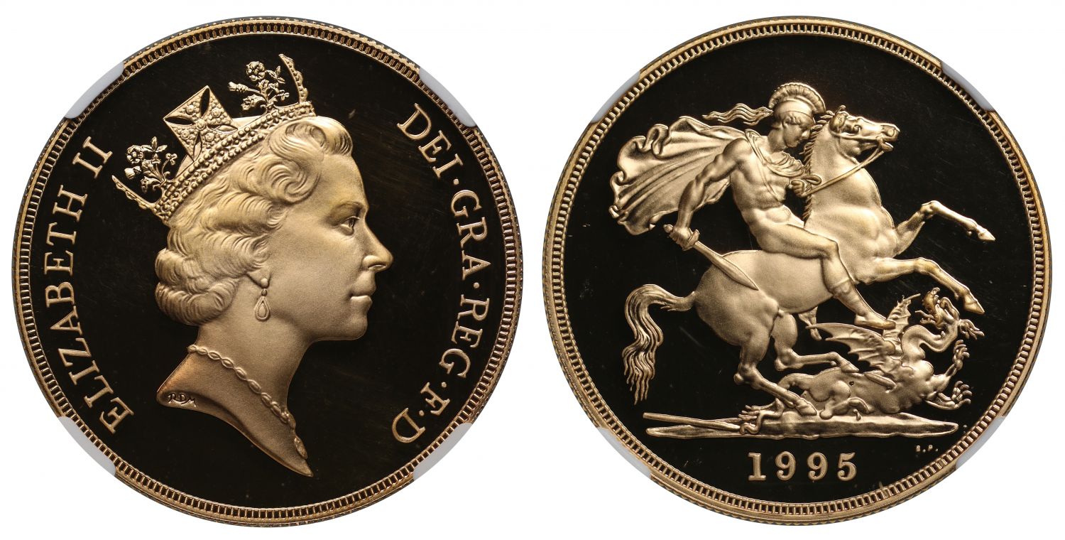 Elizabeth II 1995 PF69 ULTRA CAMEO Five-Pounds