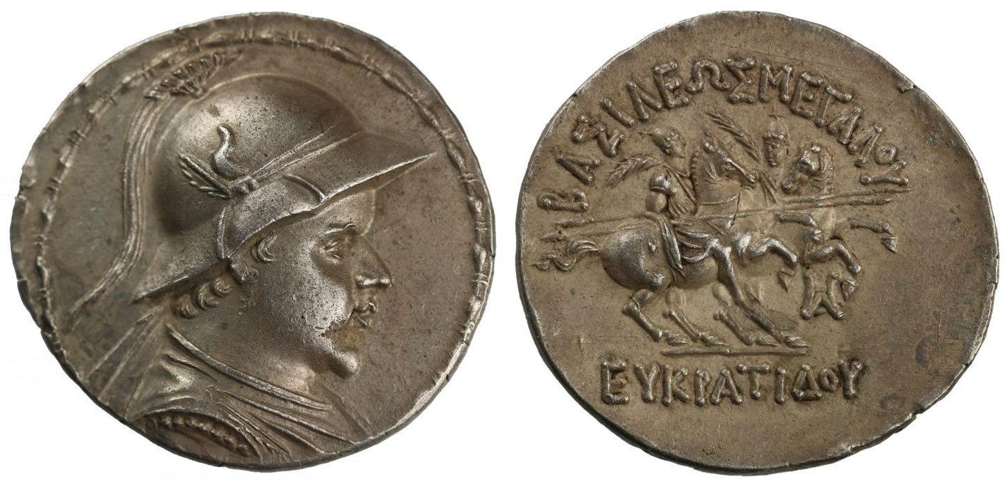 Kingdom of Baktria, Eukratides I, SIlver Tetradrachm