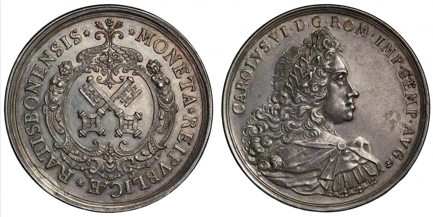Germany, Regensburg, Double Reichstaler, Karl VI of Austria, scarce