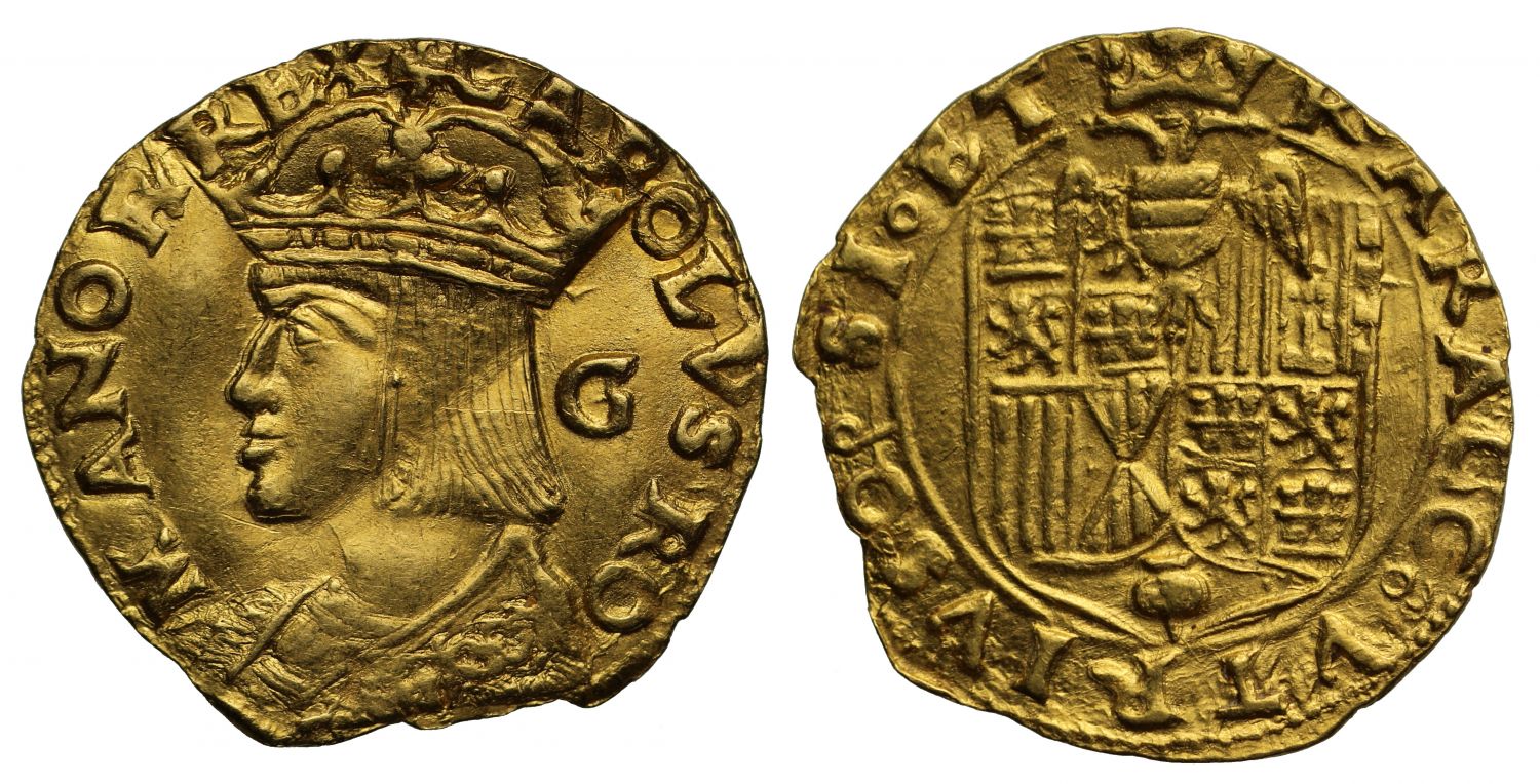Italy, Charles V gold Ducat