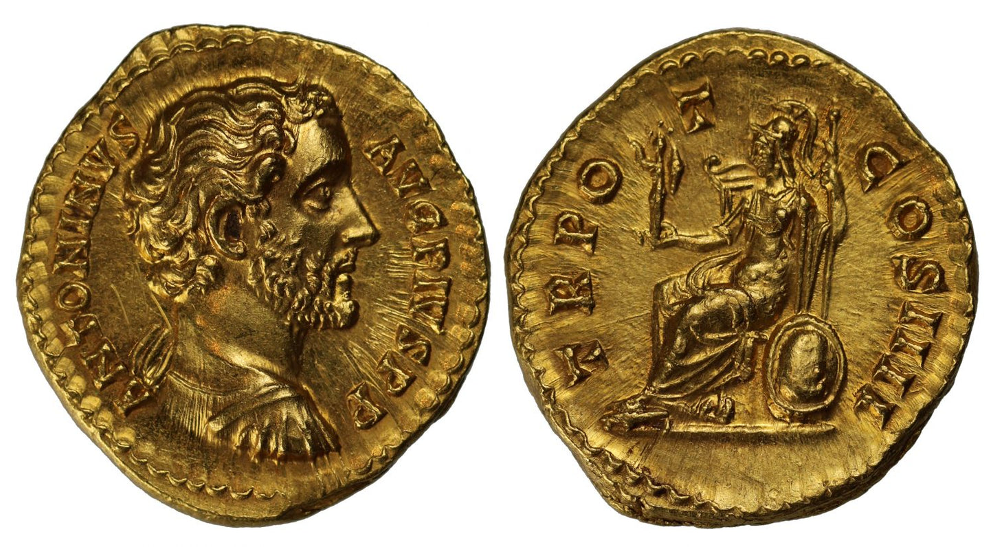 Antoninus Pius, Gold Aureus, slabbed MS 5/5 - 3/5