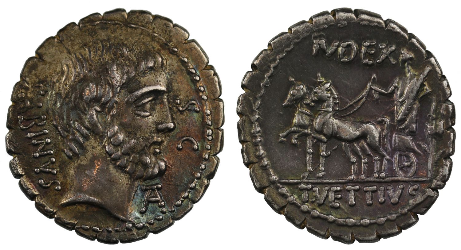 T. Vettius Sabinus, Silver Denarius