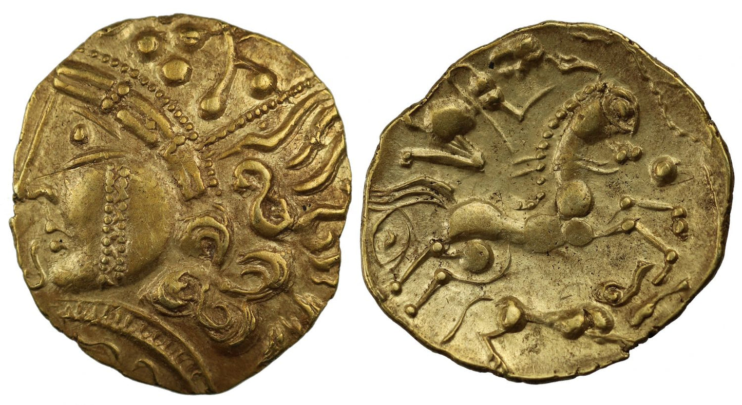 Celtic Gaul, Aulerci Eburovices, Gold Hemistater