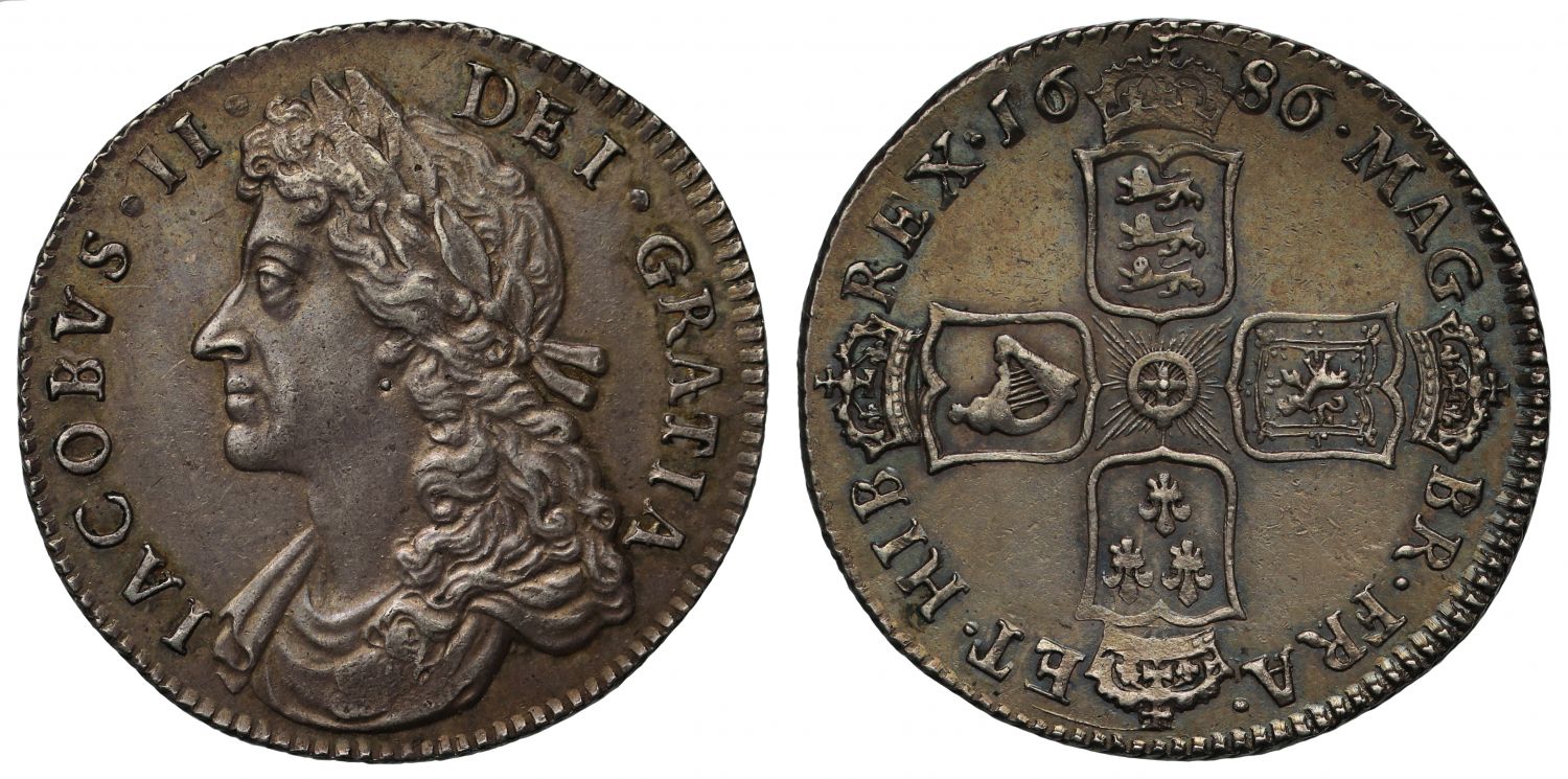James II 1686 Shilling