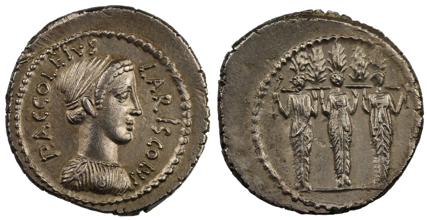 P. Accoleius Lariscolus, Silver Denarius