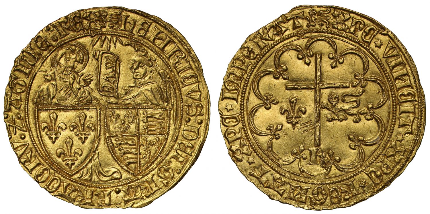 Anglo-Gallic, Henry VI Salut d'Or, Rouen mint, MS63