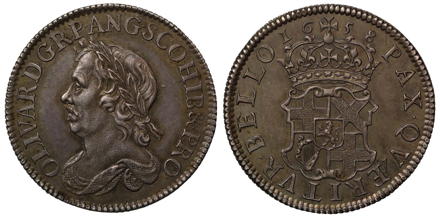 Oliver Cromwell 1658 Shilling MS61