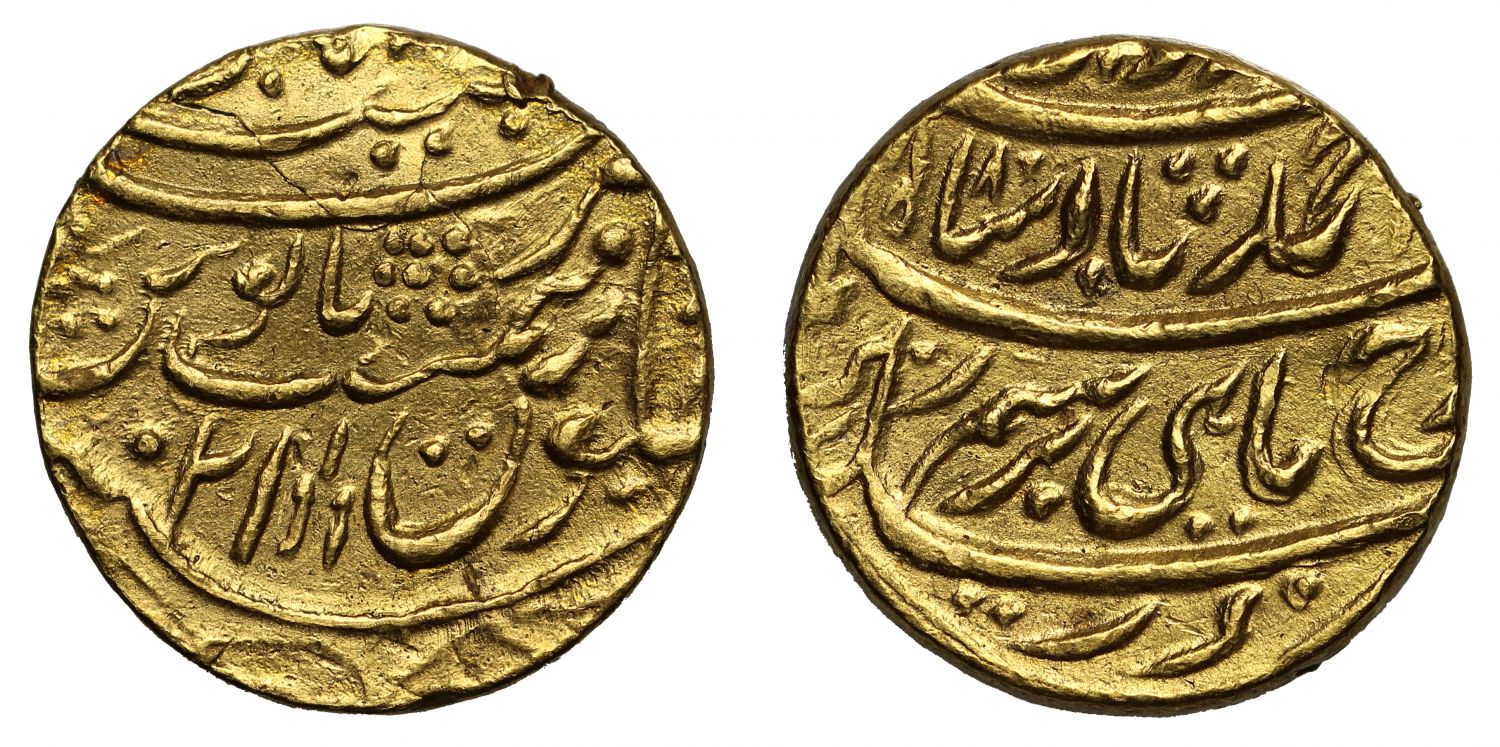 Durrani, Gold Mohur, Najibabad, AH 1180//21.