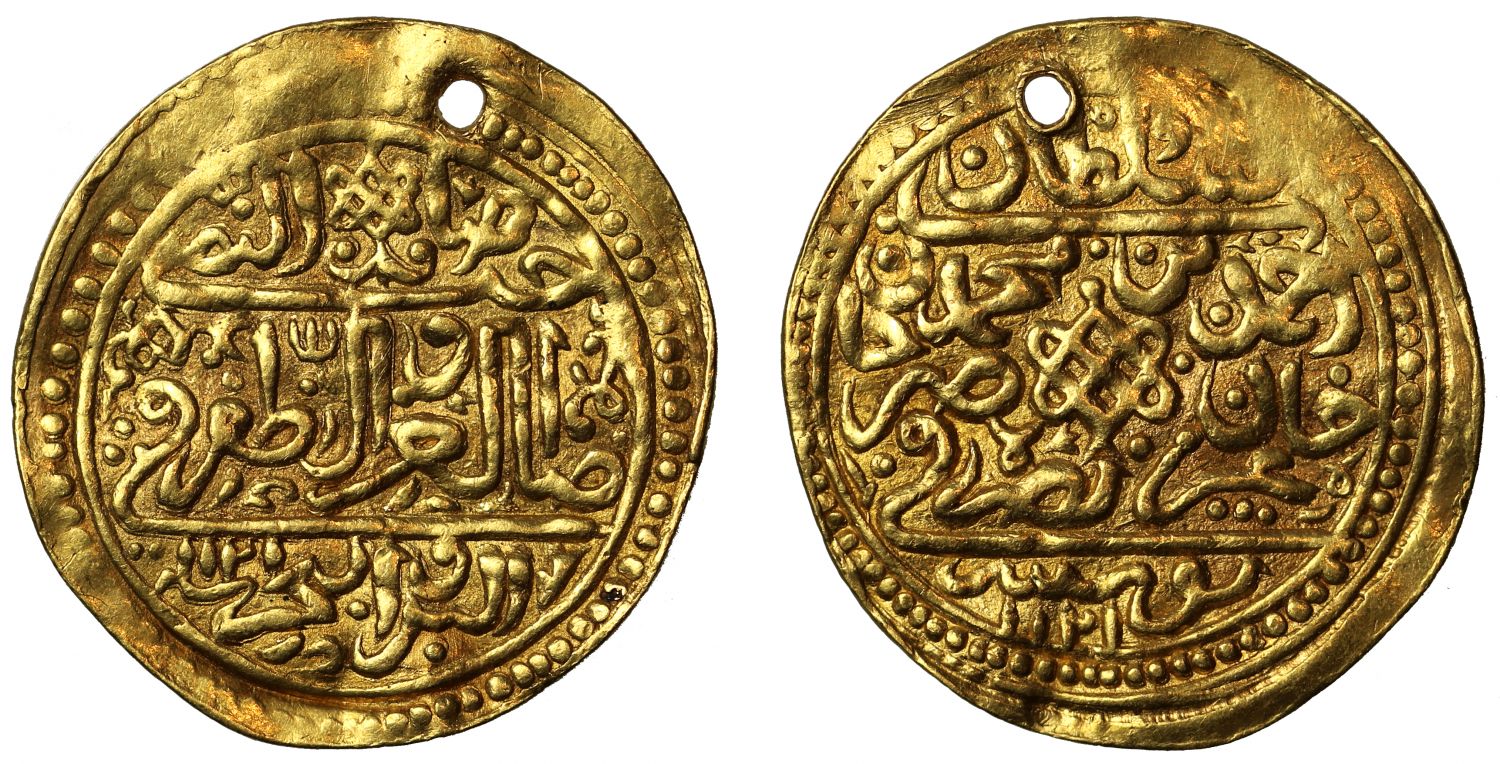 Ottoman Empire, Gold Sultani, Tunis, AH 1121.
