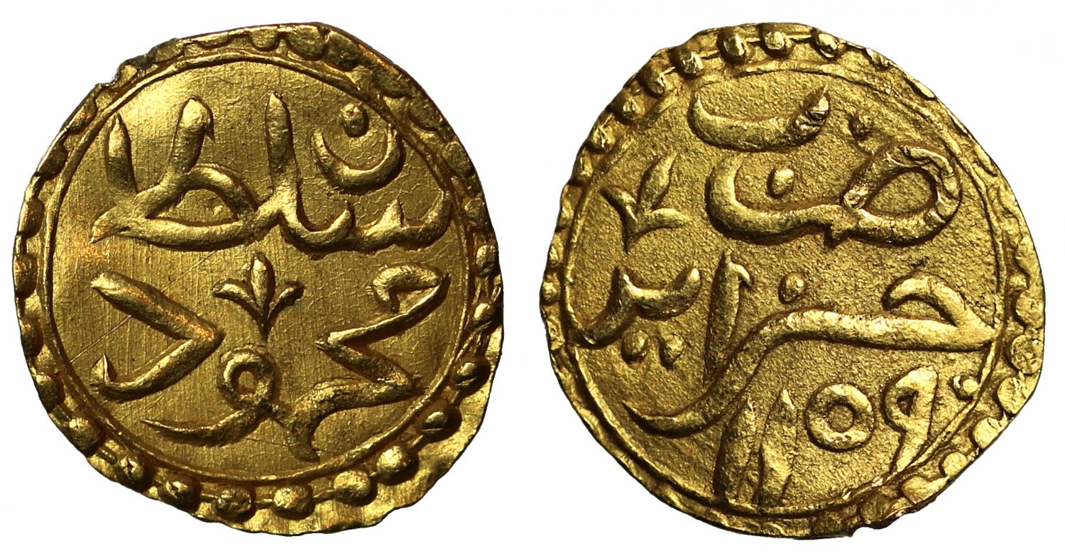 Ottoman Empire, Gold ¼-Sultani, Jaza’ir, AH1159.