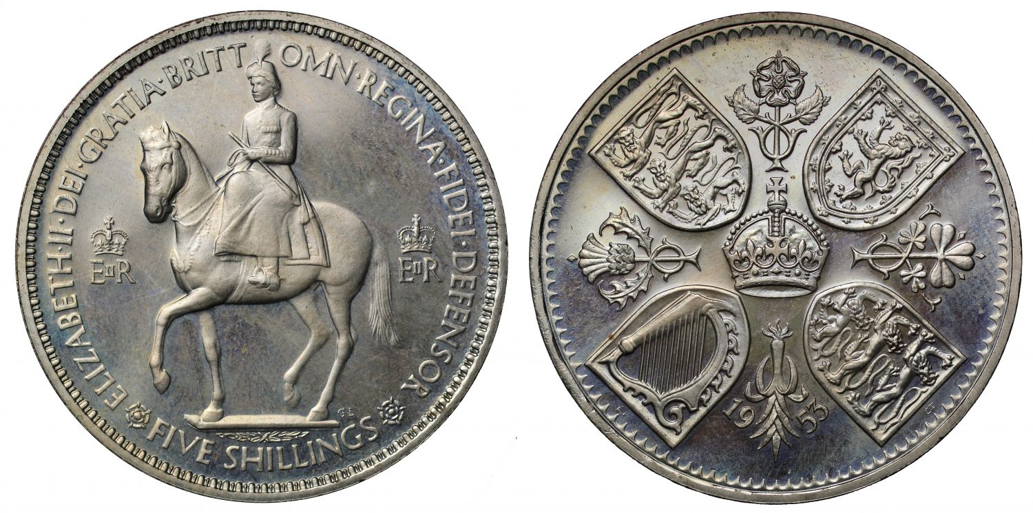Elizabeth II 1953 Proof Crown PF64 Cameo