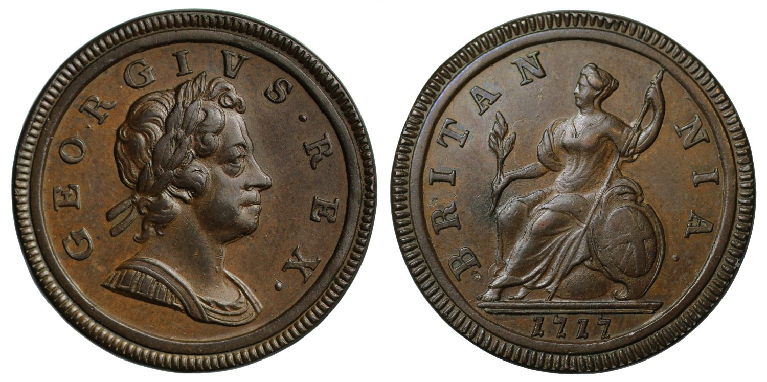 George I 1717 proof Halfpenny
