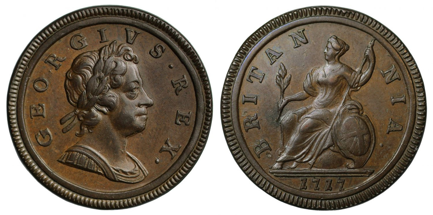 George I 1717 proof Halfpenny