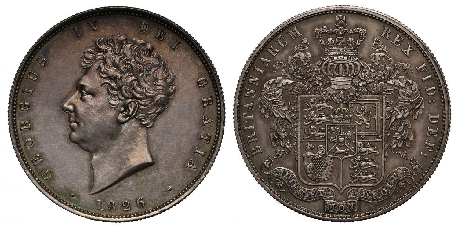 George IV 1826 proof Halfcrown, as issued in the proof sets, PF61
