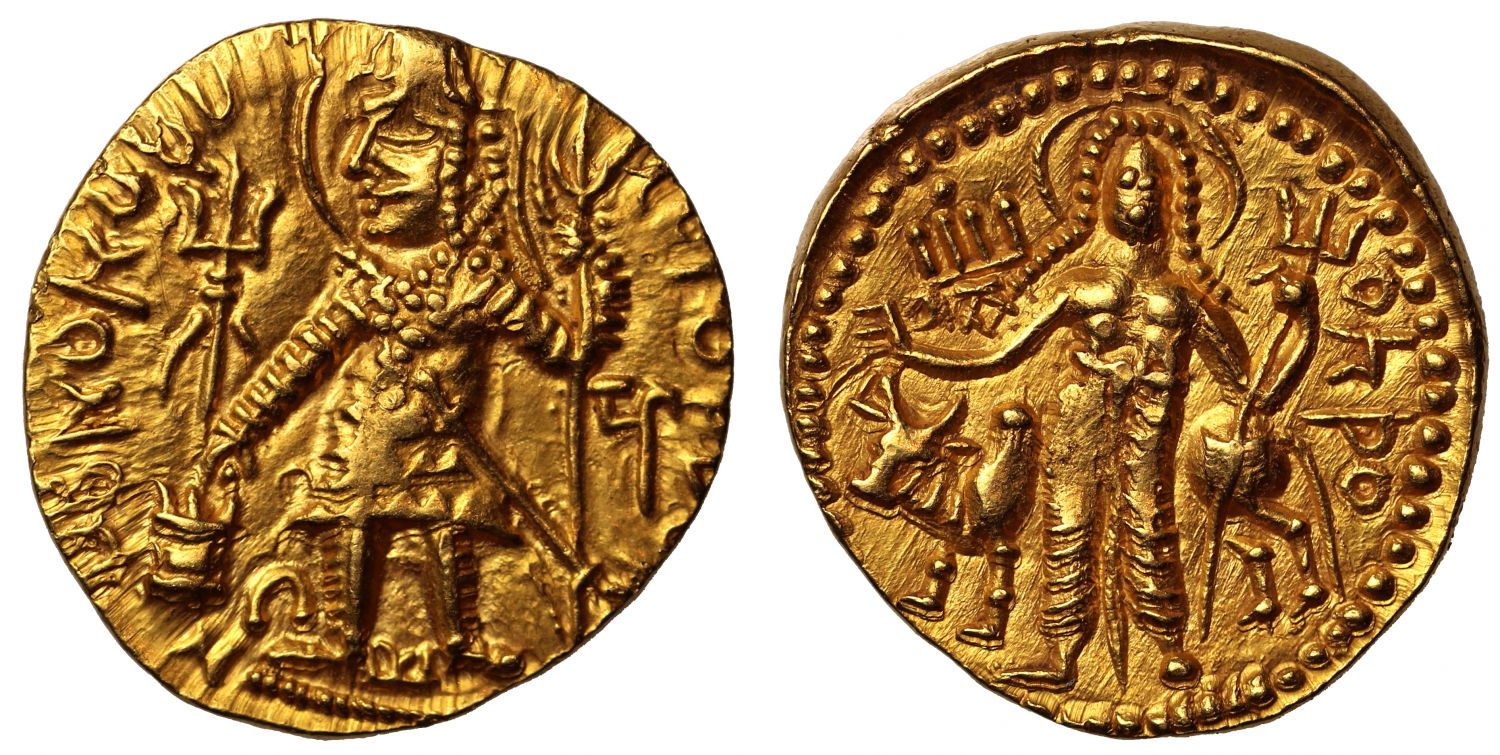 Kushan Empire, Kanishka II, Gold Dinar.