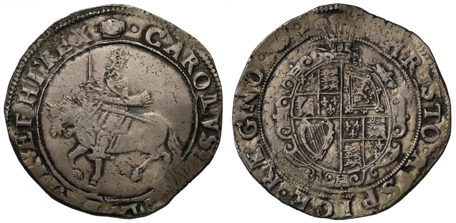 Charles I plumes reverse Halfcrown