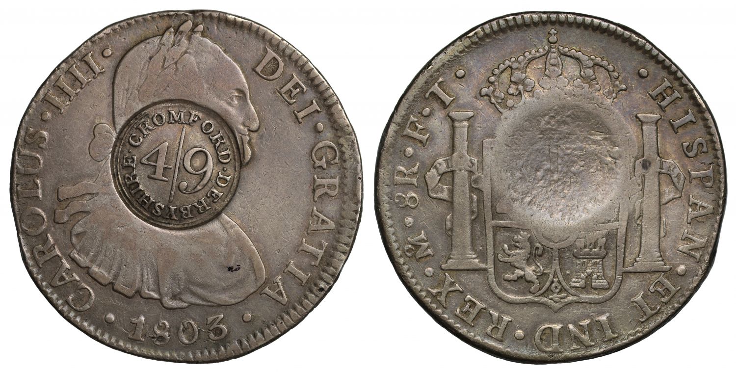 Cromford 4/9 countermark Dollar