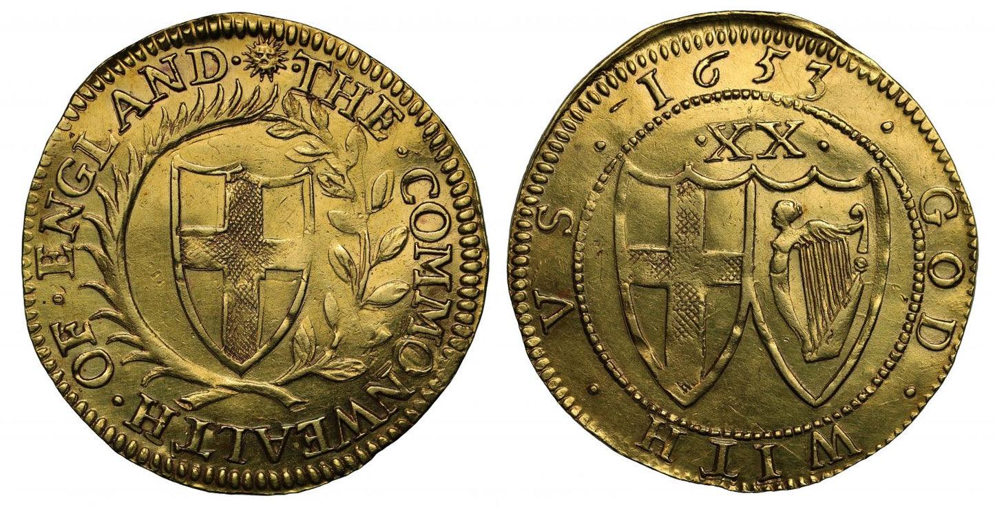 Commonwealth 1653 gold Unite