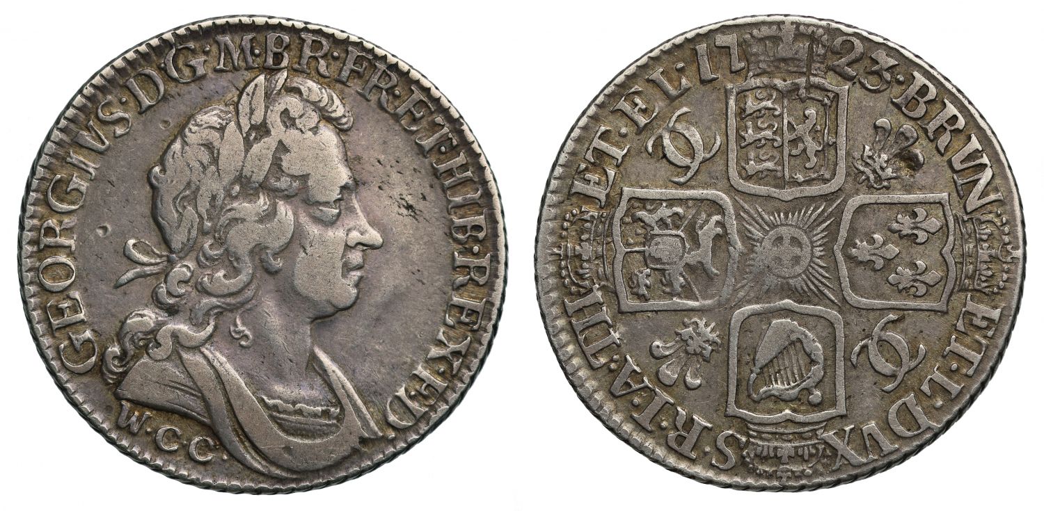 George I 1723 WCC Shilling