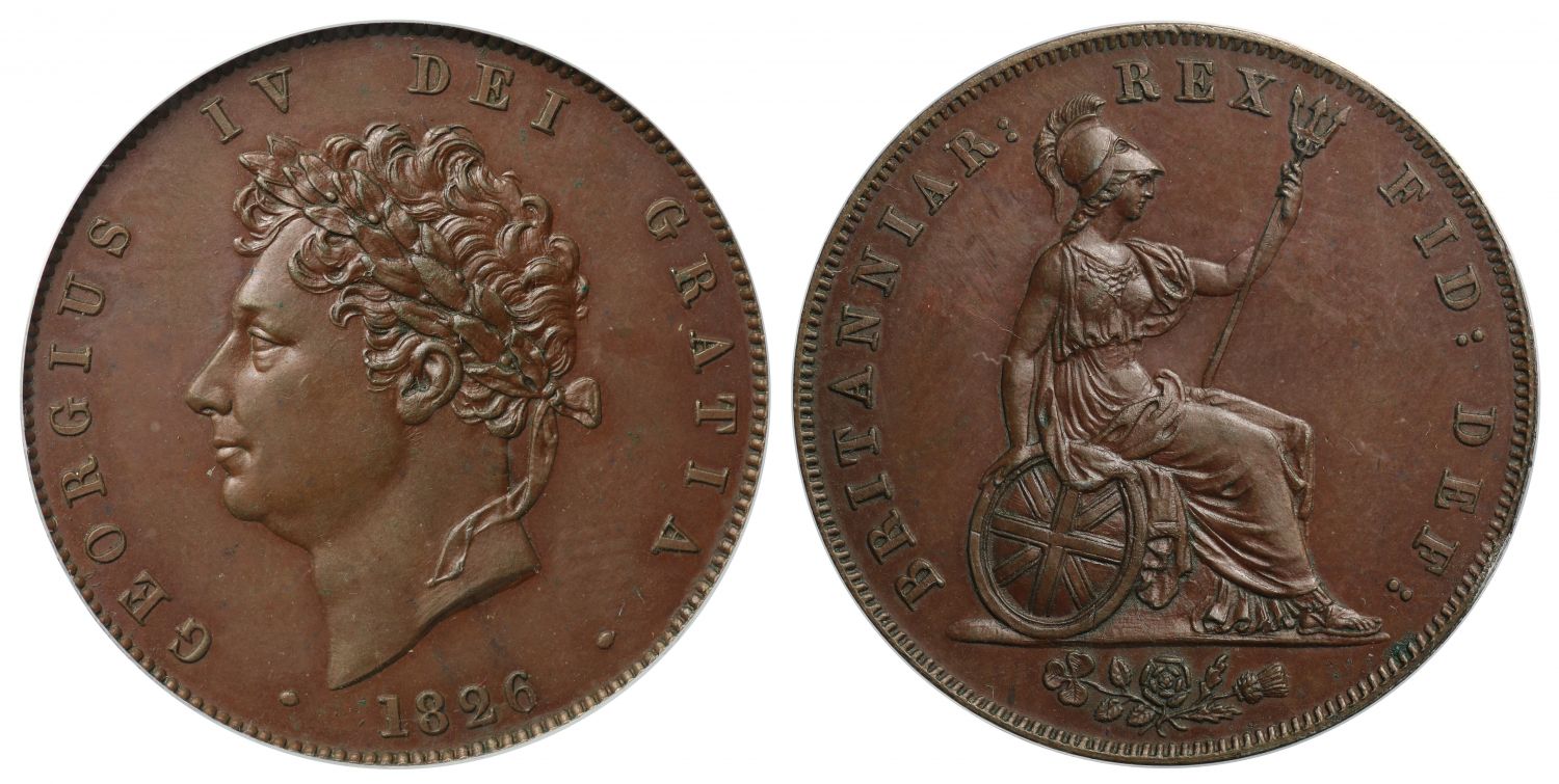 George IV 1826 proof Halfpenny CGS 82