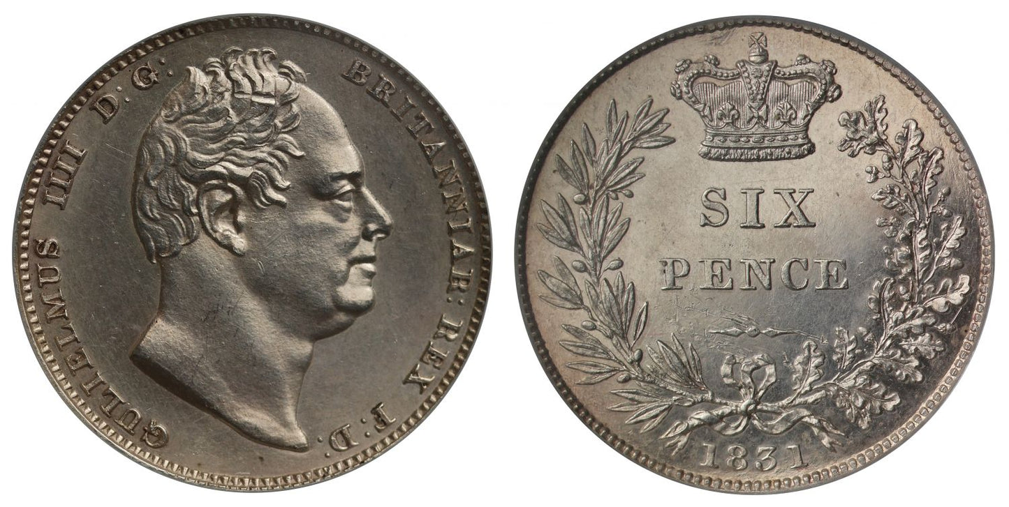 William IV 1831 proof Sixpence CGS 82