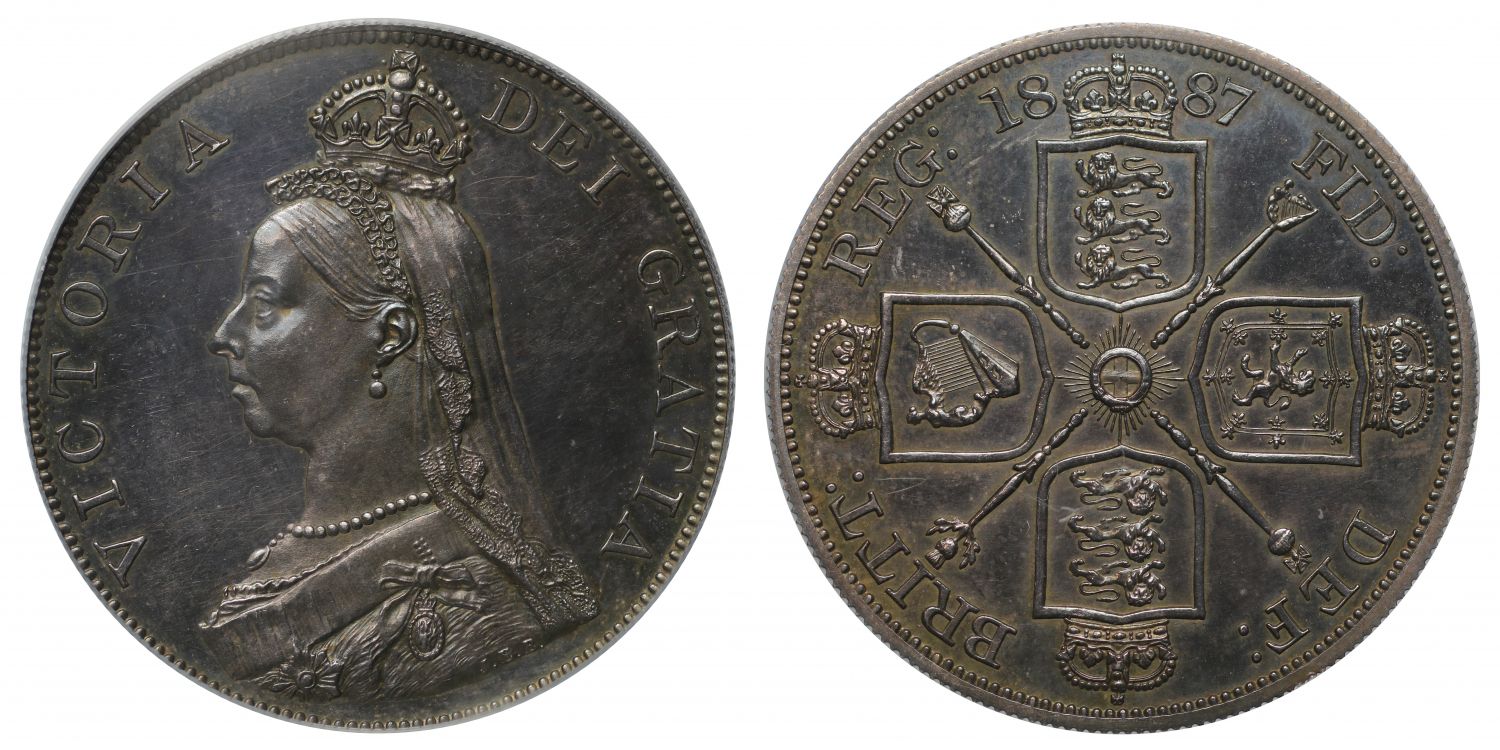 Victoria 1887 proof Double-Florin