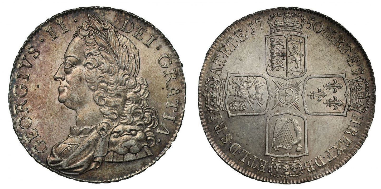 George II 1750 Crown MS63