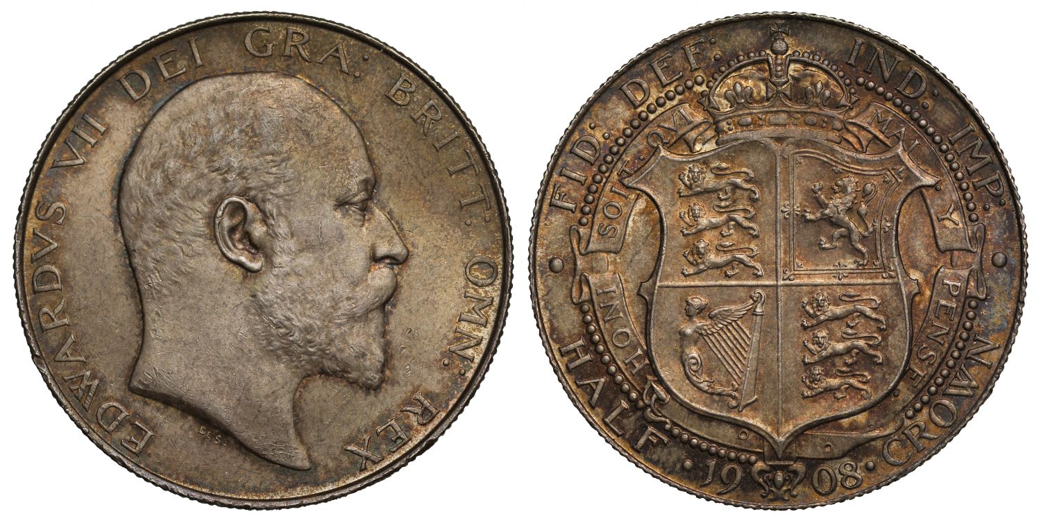 Edward VII 1908 Halfcrown, rare date