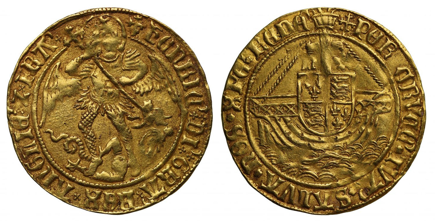 Henry VII gold Angel, class IV / V mule