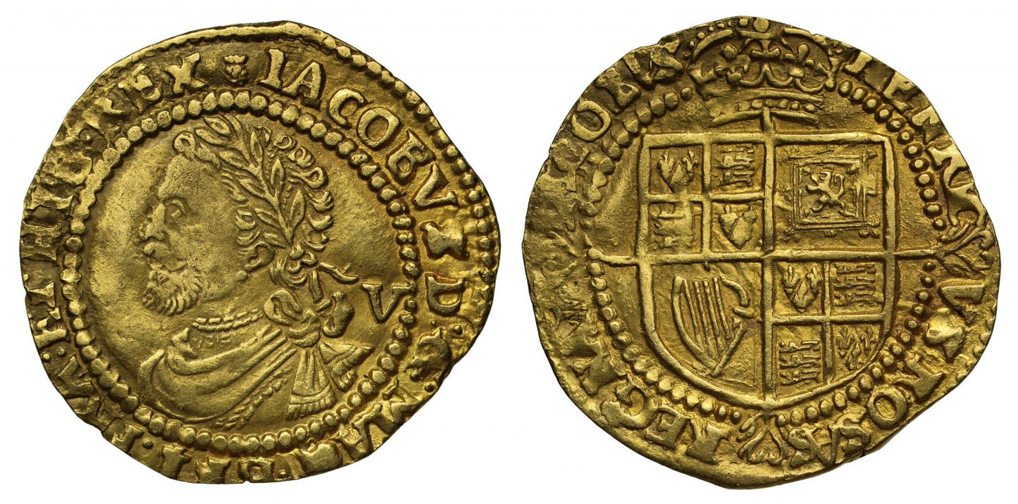 James I gold Quarter-Laurel mintmark thistle