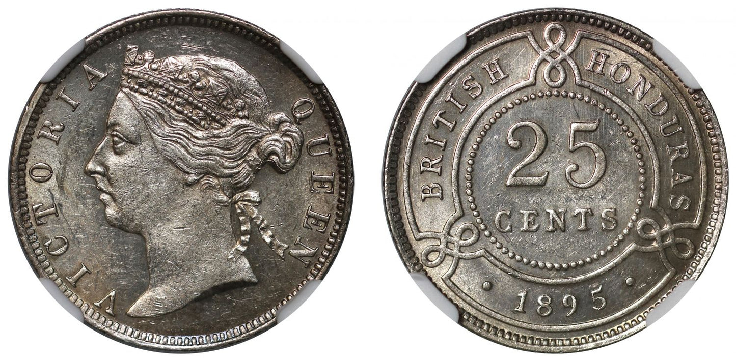 British Honduras, 25-Cents, 1895.