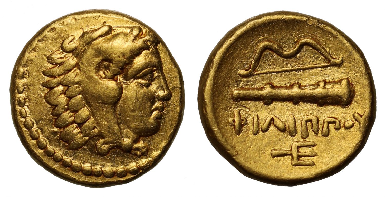 Macedon, Philip II, Gold Quarter-Stater, NGC XF 5/5 4/5