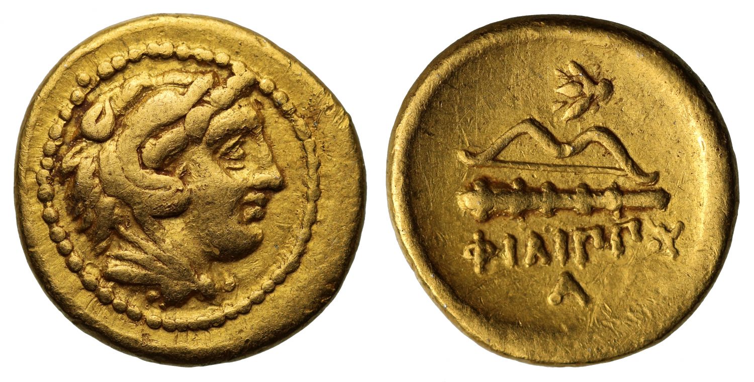 Kingdom of Macedon, Philip II, Gold Quarter Stater