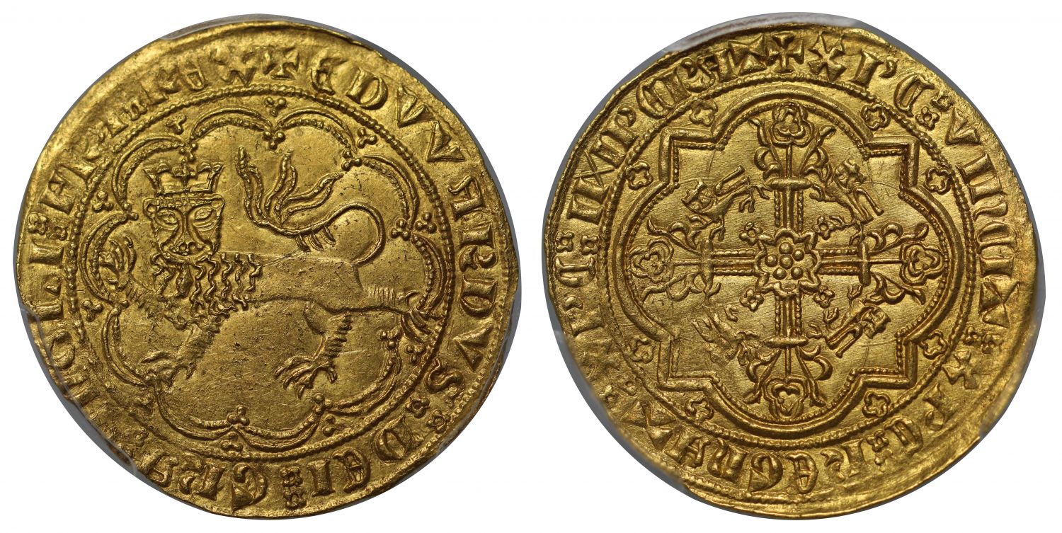 Edward III Leopard d'Or, second issue of July 1356, MS62