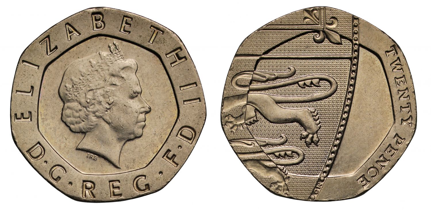 Elizabeth II dateless Twenty Pence