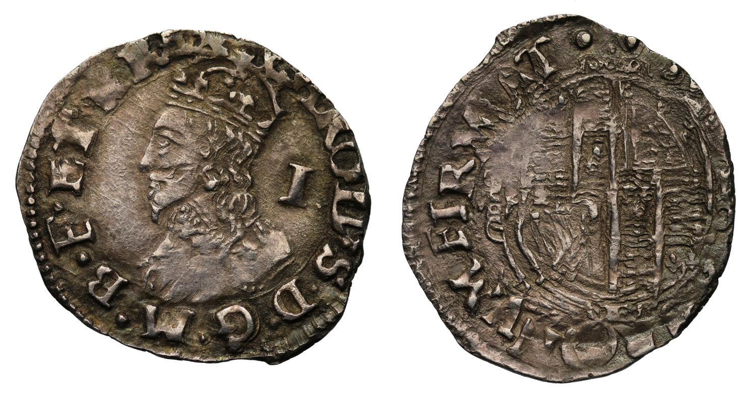 Charles I Penny mm two dots