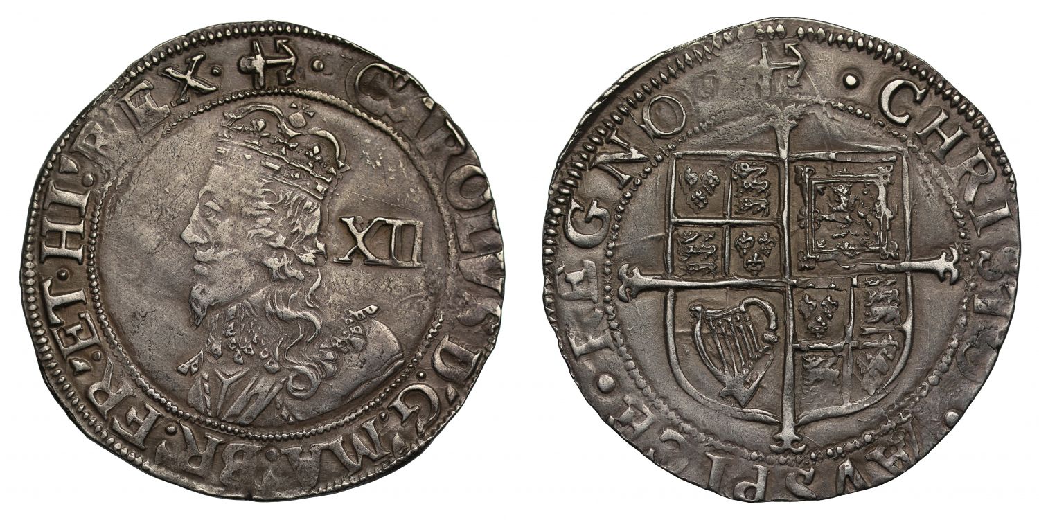 Charles I Shilling mm anchor