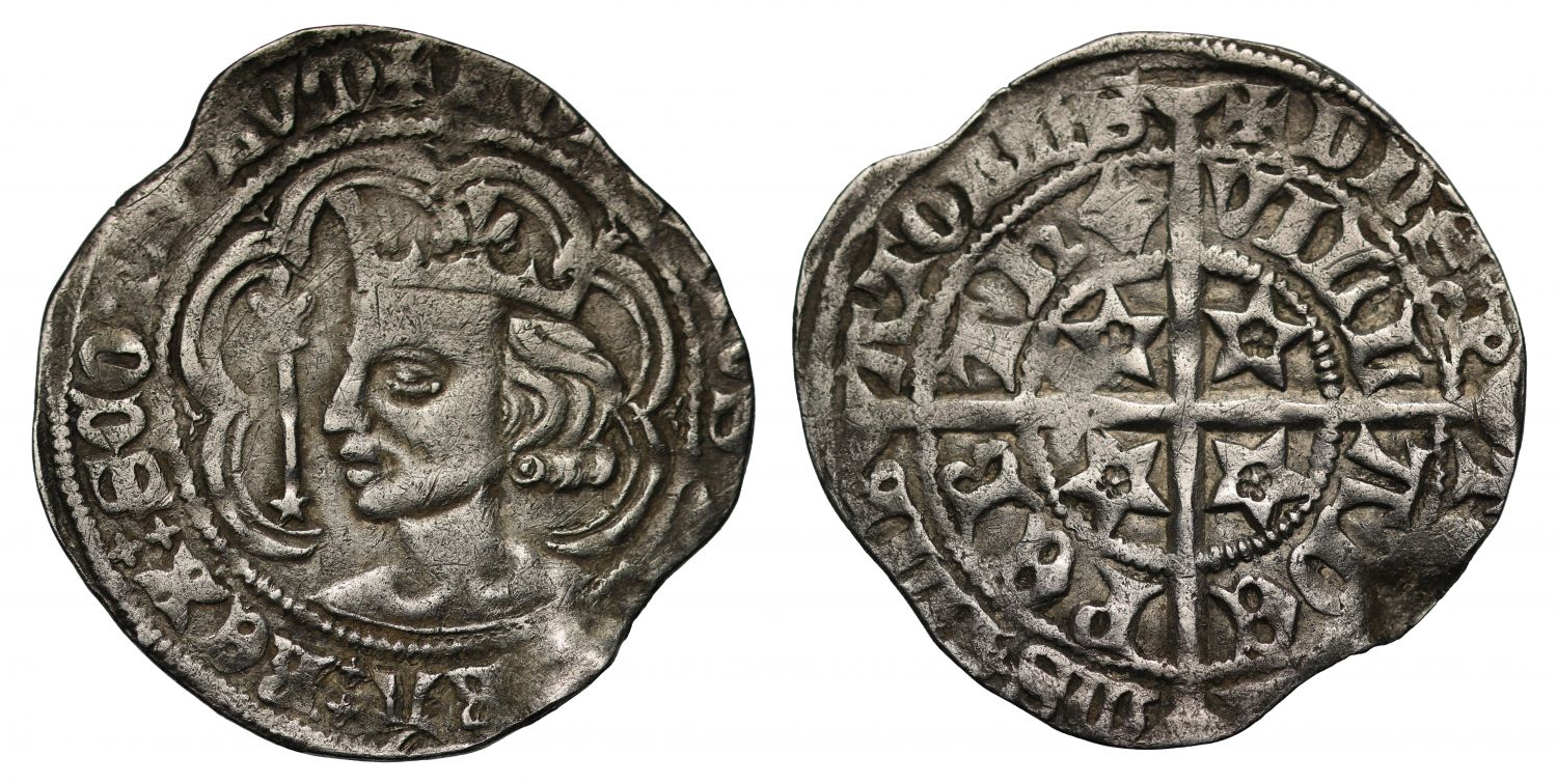 Scotland, Robert II Groat Perth Mint, star on sceptre handle