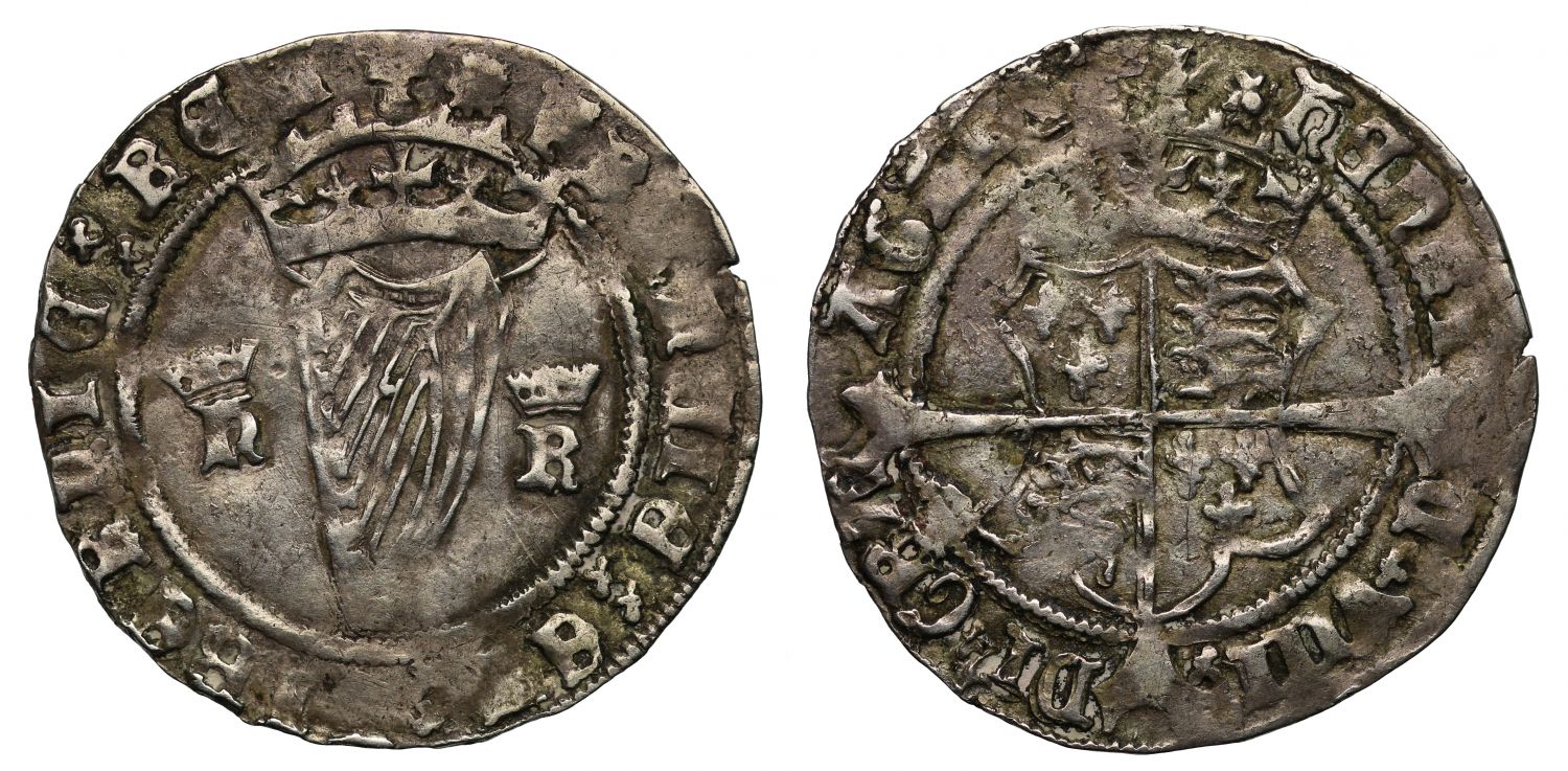Ireland, Henry VIII 3rd harp coinage Groat