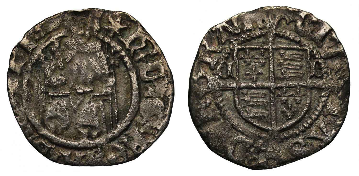 Henry VIII Penny Durham Mint, mm star, Bishop Tunstall issue