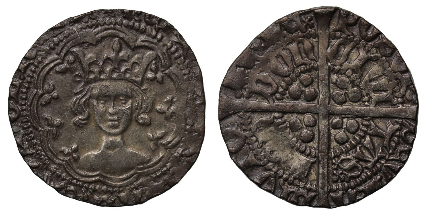 Henry V Halfgroat, class C, DIG type D 6/14