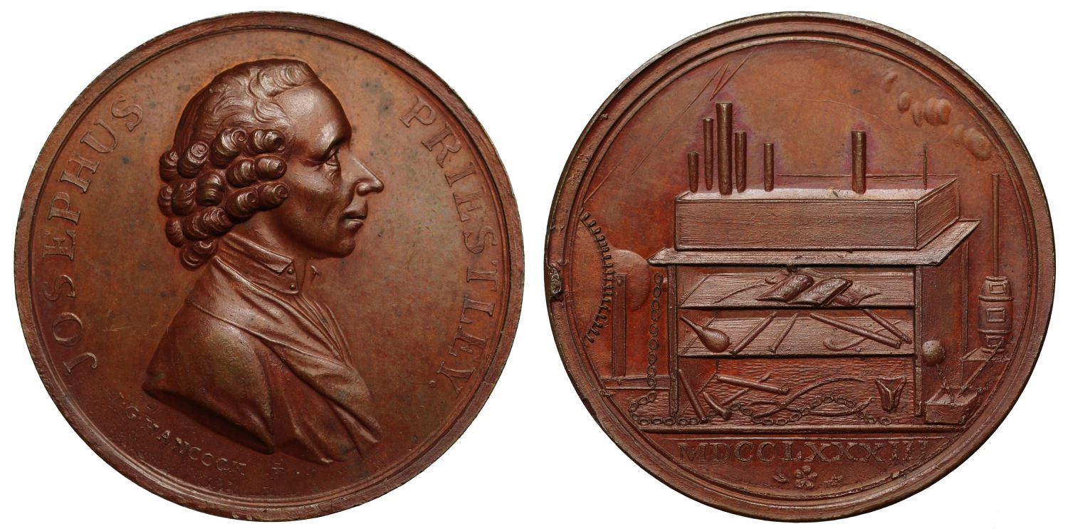Joseph Priestley 50th Birthday Medallic Token 1783