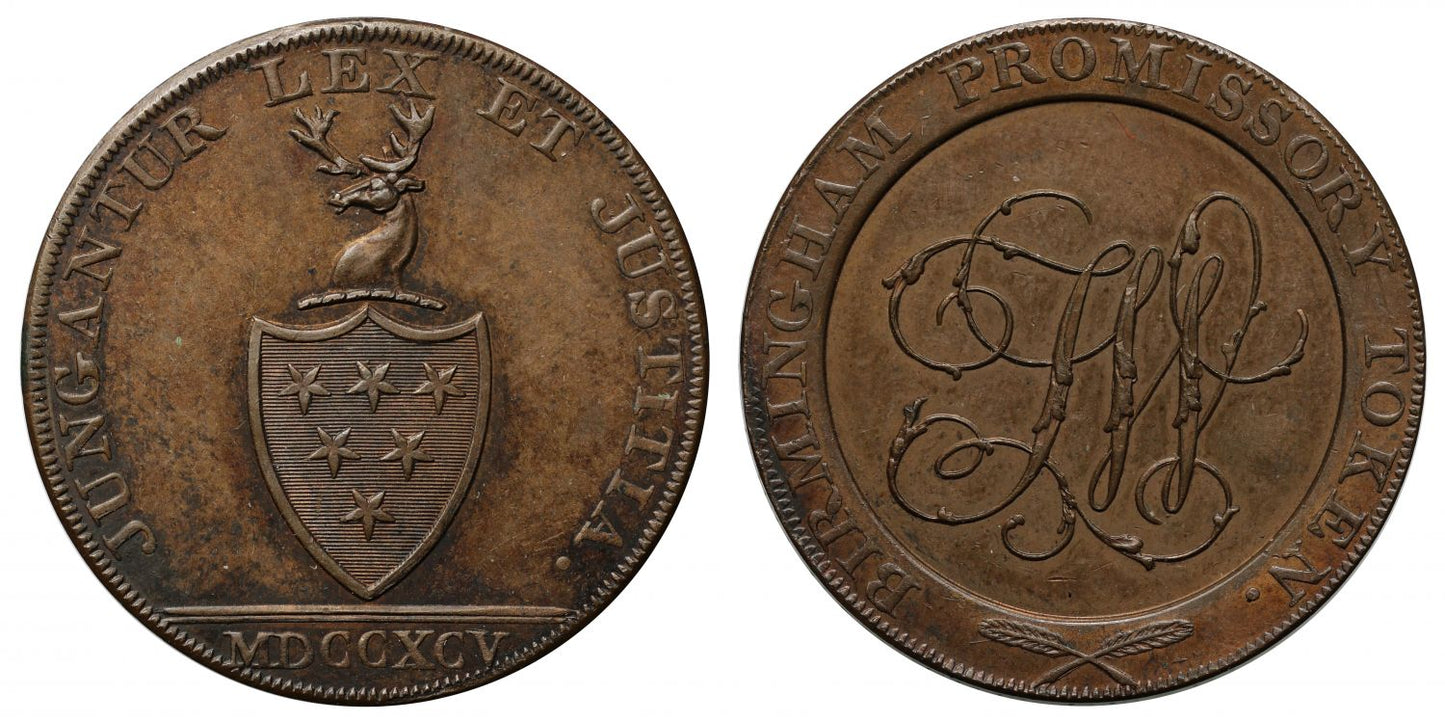 Birmingham Promissory Penny 1795 issued by Thomas Welch