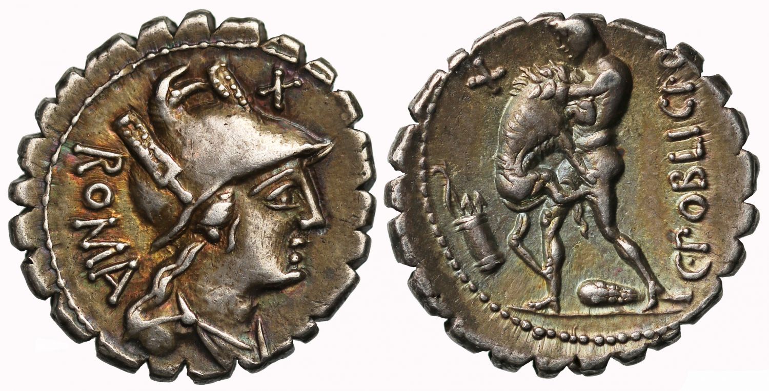 C. Poblicius, Silver Denarius Serratus