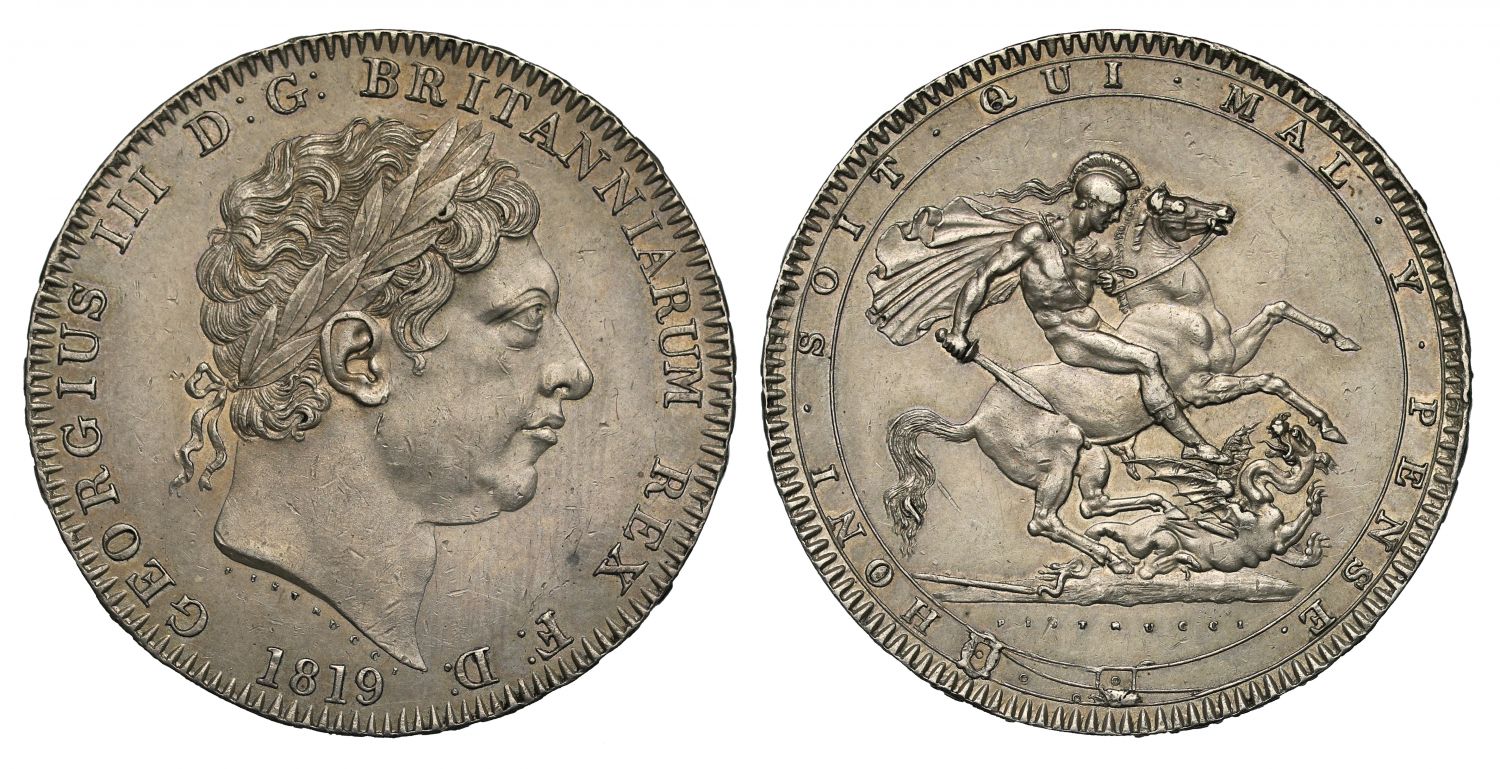 George III 1819 Crown LX, penultimate year for reign