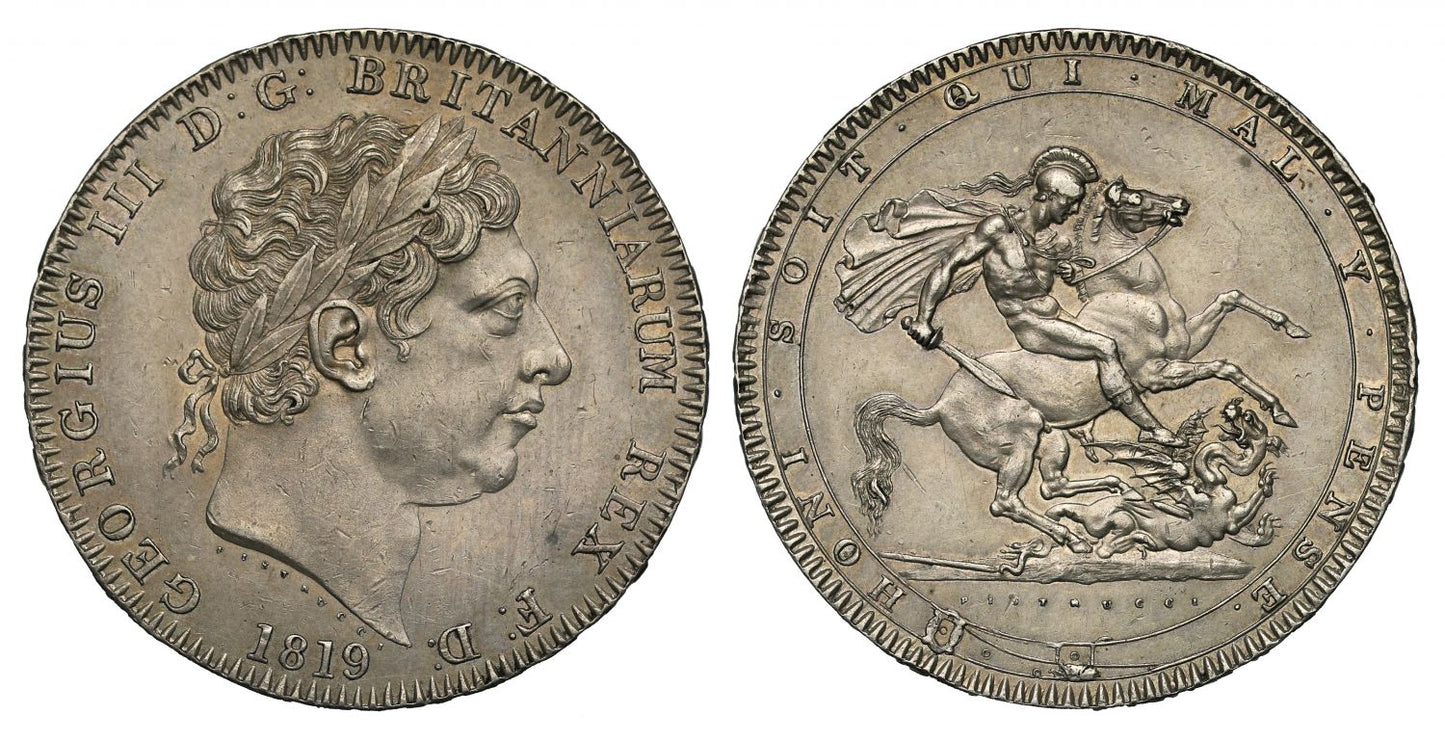 George III 1819 Crown LX, penultimate year for reign