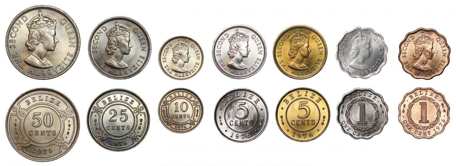 Belize Currency Set, 1976.