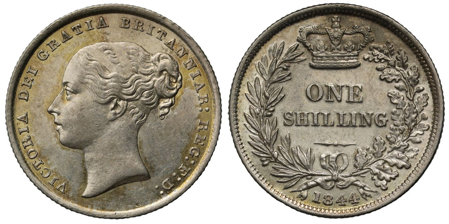 Victoria 1844 Shilling, second young head