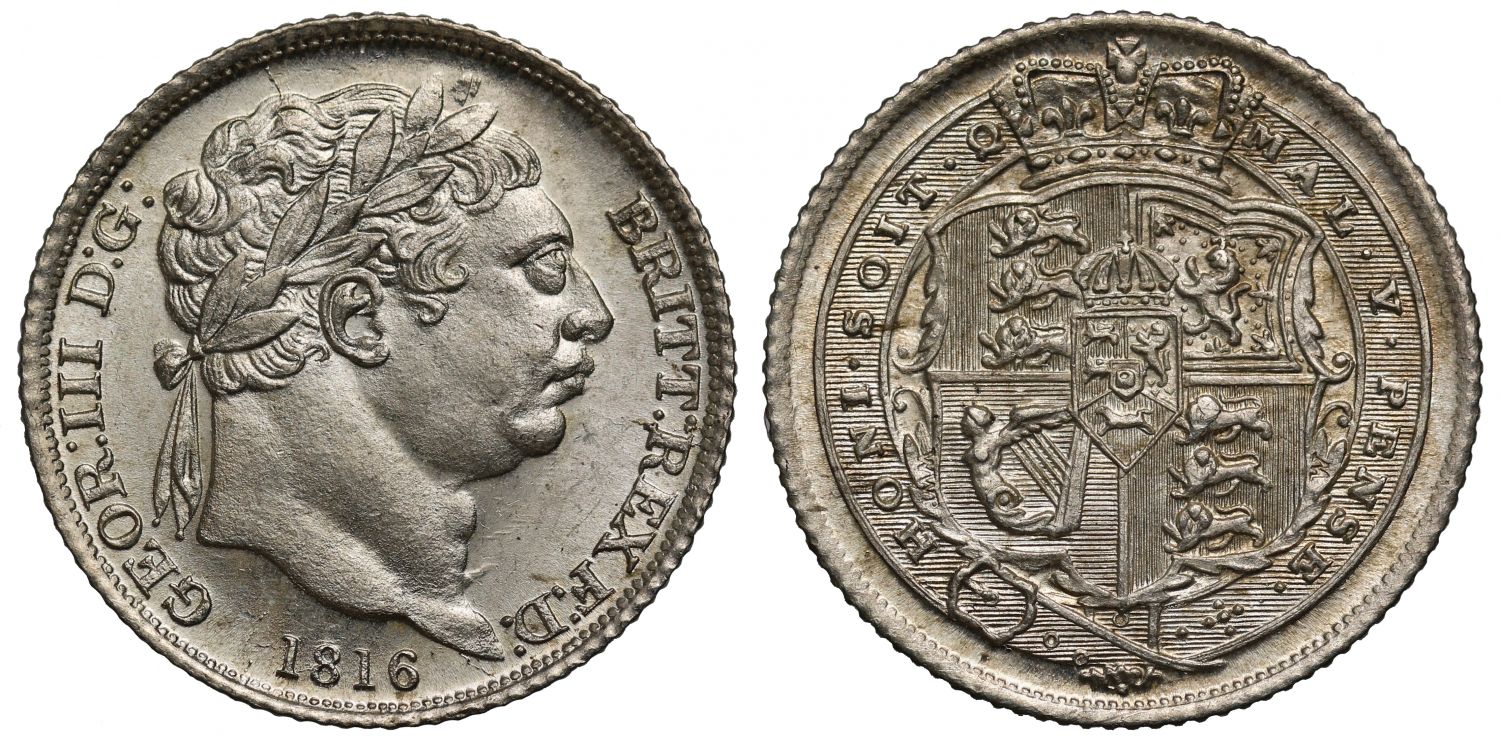 George III 1816 Sixpence