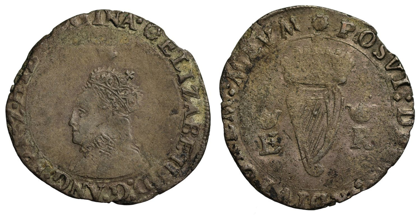 Ireland, Elizabeth I Base Groat 1558, REGINA legend